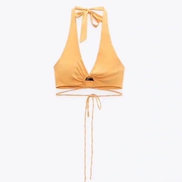Zara Tie Halter Crop top - Picture 1 of 5